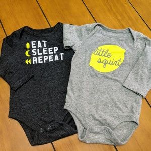 Gender neutral long sleeved onesies 6month